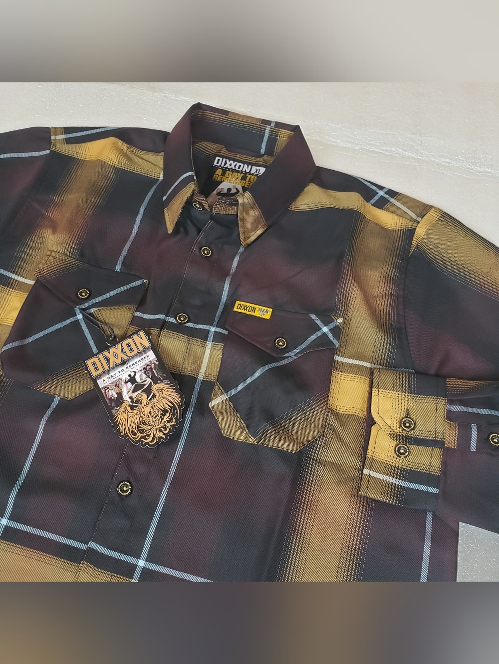NWT DIXXON Men's XL A Day To Remember Plaid Flannel Shirt